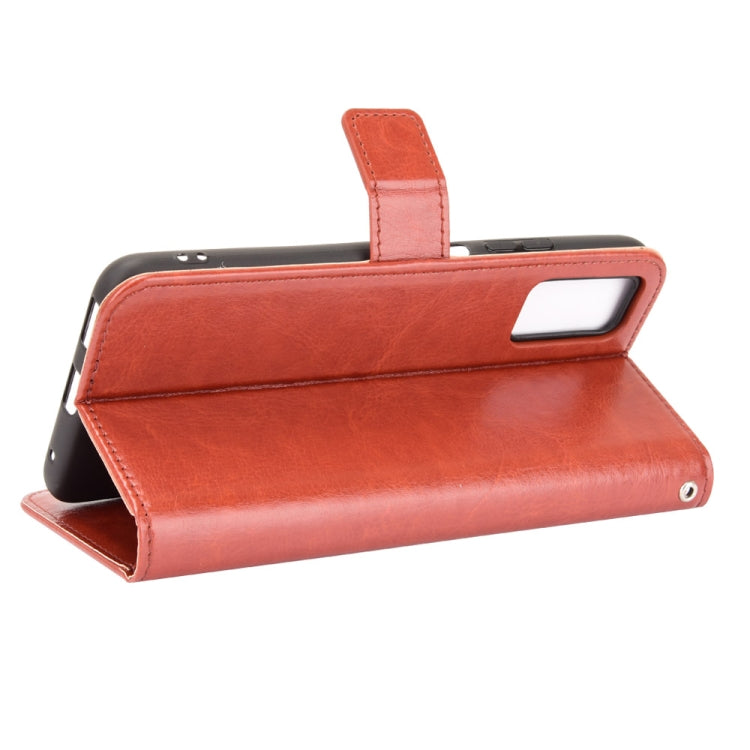 For ZTE Blade A71 Crazy Horse Texture Horizontal Flip Leather Case with Holder & Card Slots & Lanyard