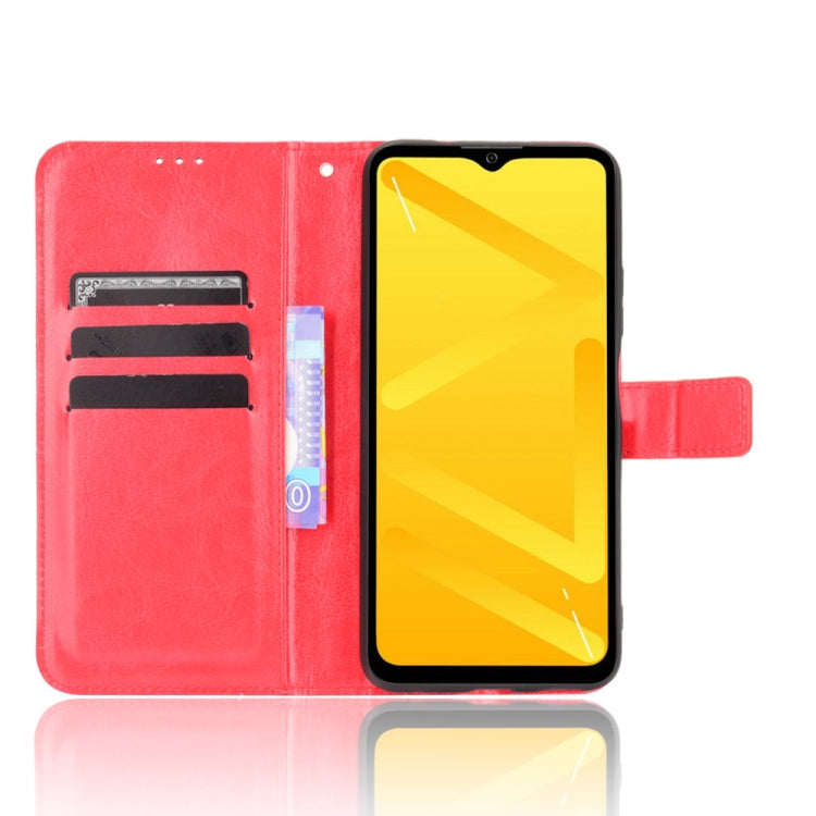 For ZTE Blade A71 Crazy Horse Texture Horizontal Flip Leather Case with Holder & Card Slots & Lanyard