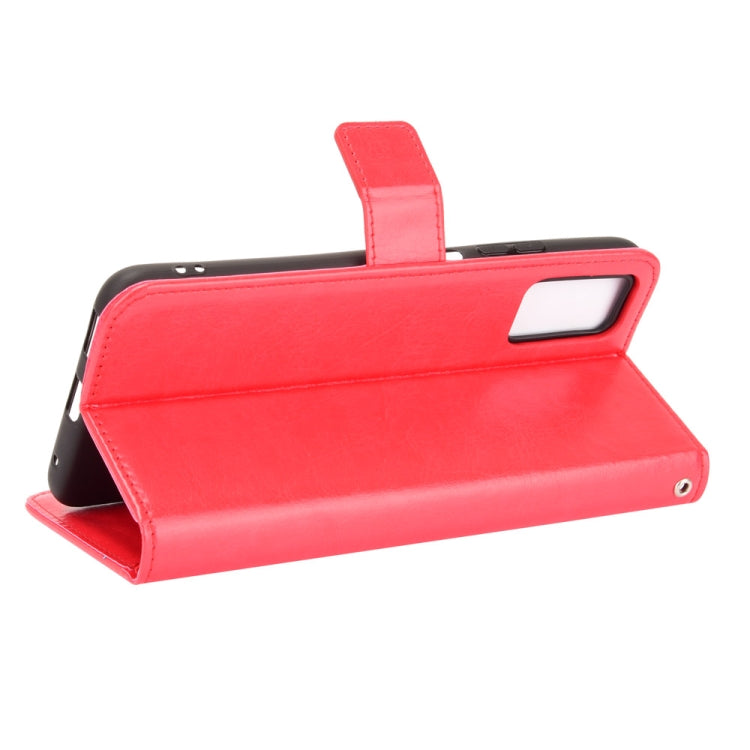 For ZTE Blade A71 Crazy Horse Texture Horizontal Flip Leather Case with Holder & Card Slots & Lanyard