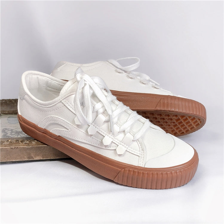 Chic White Shoes Ulzzang Harajuku Students1992 Canvas Shoes, Size:37(White)