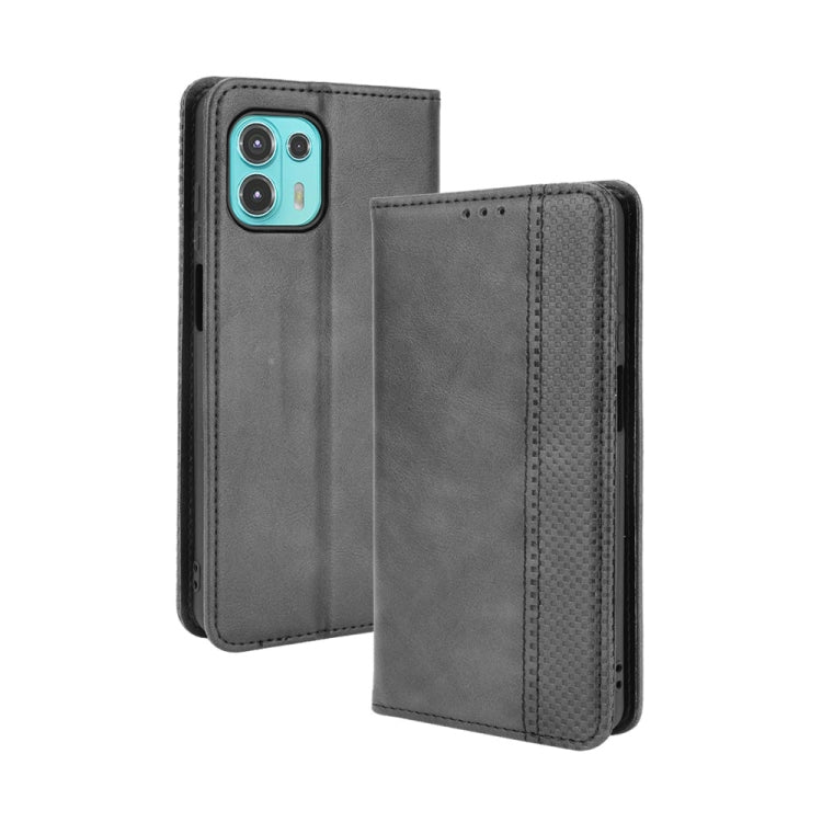 For Motorola Edge 20 Lite Magnetic Buckle Retro Crazy Horse Texture Horizontal Flip Leather Case with Holder & Card Slots & Photo Frame
