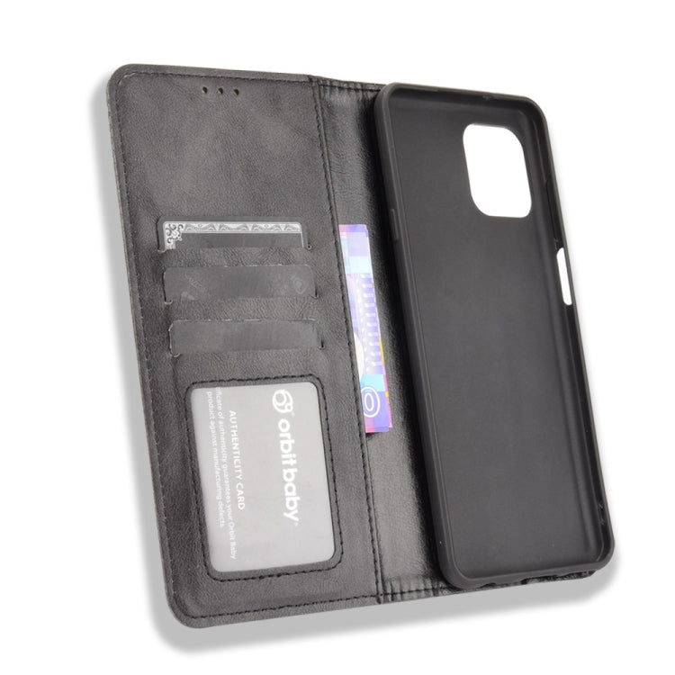 For Motorola Edge 20 Lite Magnetic Buckle Retro Crazy Horse Texture Horizontal Flip Leather Case with Holder & Card Slots & Photo Frame