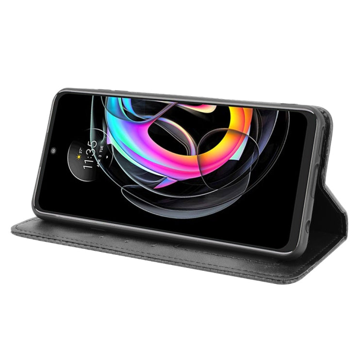 For Motorola Edge 20 Lite Magnetic Buckle Retro Crazy Horse Texture Horizontal Flip Leather Case with Holder & Card Slots & Photo Frame