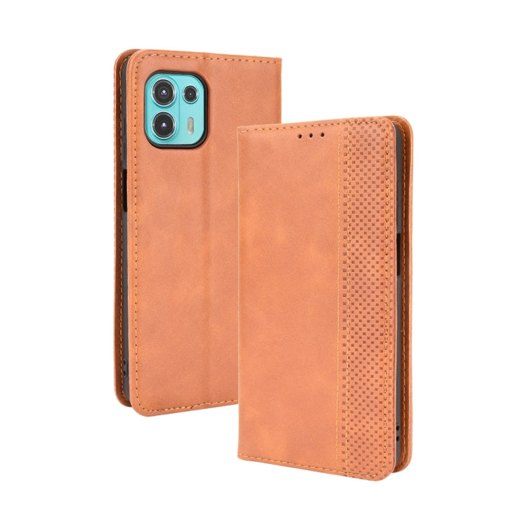 For Motorola Edge 20 Lite Magnetic Buckle Retro Crazy Horse Texture Horizontal Flip Leather Case with Holder & Card Slots & Photo Frame