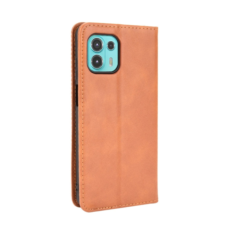 For Motorola Edge 20 Lite Magnetic Buckle Retro Crazy Horse Texture Horizontal Flip Leather Case with Holder & Card Slots & Photo Frame