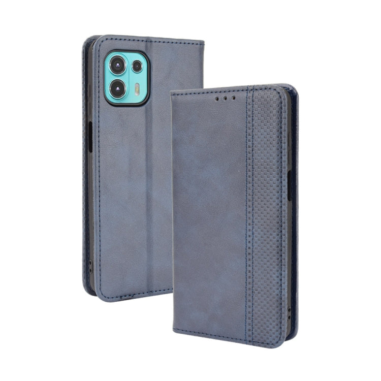 For Motorola Edge 20 Lite Magnetic Buckle Retro Crazy Horse Texture Horizontal Flip Leather Case with Holder & Card Slots & Photo Frame