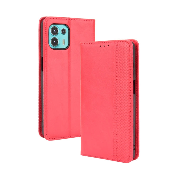 For Motorola Edge 20 Lite Magnetic Buckle Retro Crazy Horse Texture Horizontal Flip Leather Case with Holder & Card Slots & Photo Frame