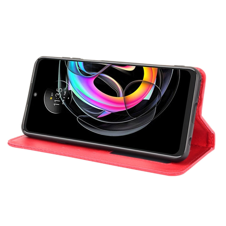 For Motorola Edge 20 Lite Magnetic Buckle Retro Crazy Horse Texture Horizontal Flip Leather Case with Holder & Card Slots & Photo Frame
