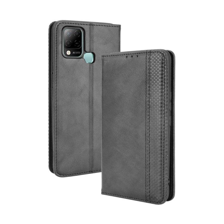 For Infinix Hot 10s / 10s NFC / 10T Magnetic Buckle Retro Crazy Horse Texture Horizontal Flip Leather Case with Holder & Card Slots & Photo Frame
