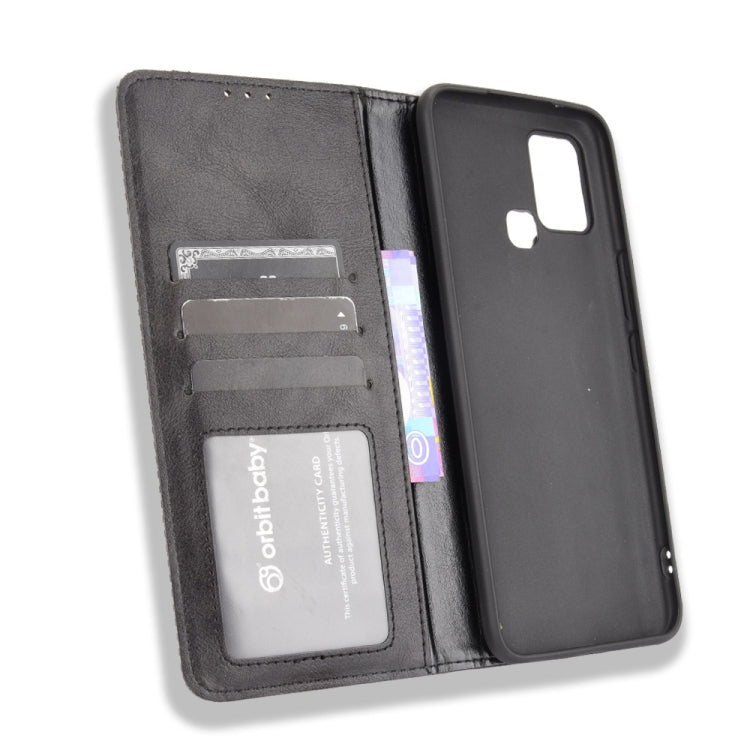 For Infinix Hot 10s / 10s NFC / 10T Magnetic Buckle Retro Crazy Horse Texture Horizontal Flip Leather Case with Holder & Card Slots & Photo Frame