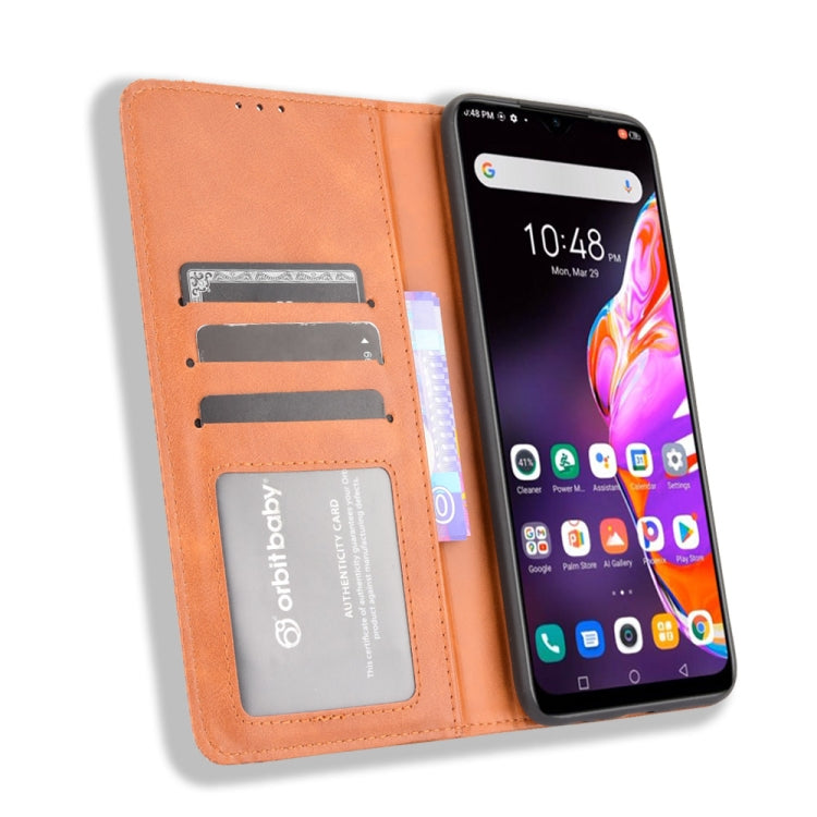 For Infinix Hot 10s / 10s NFC / 10T Magnetic Buckle Retro Crazy Horse Texture Horizontal Flip Leather Case with Holder & Card Slots & Photo Frame