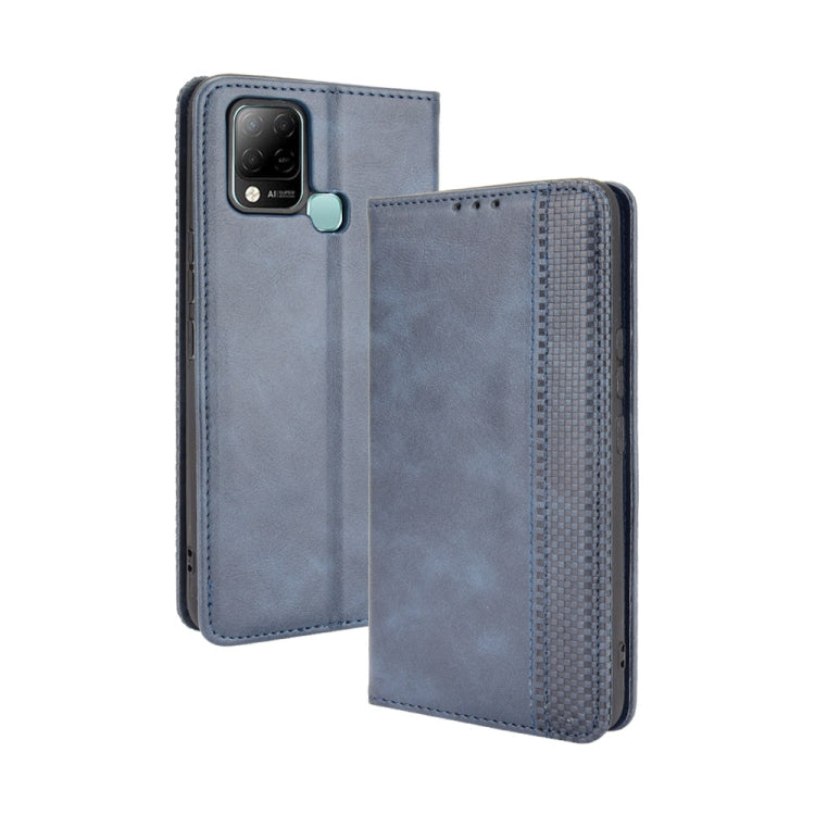 For Infinix Hot 10s / 10s NFC / 10T Magnetic Buckle Retro Crazy Horse Texture Horizontal Flip Leather Case with Holder & Card Slots & Photo Frame