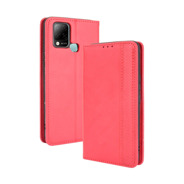For Infinix Hot 10s / 10s NFC / 10T Magnetic Buckle Retro Crazy Horse Texture Horizontal Flip Leather Case with Holder & Card Slots & Photo Frame