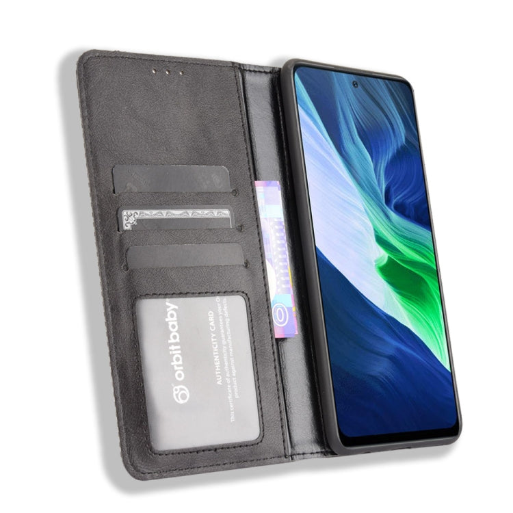 For Infinix Note 10 Pro / 10 Pro NFC Magnetic Buckle Retro Crazy Horse Texture Horizontal Flip Leather Case with Holder & Card Slots & Photo Frame