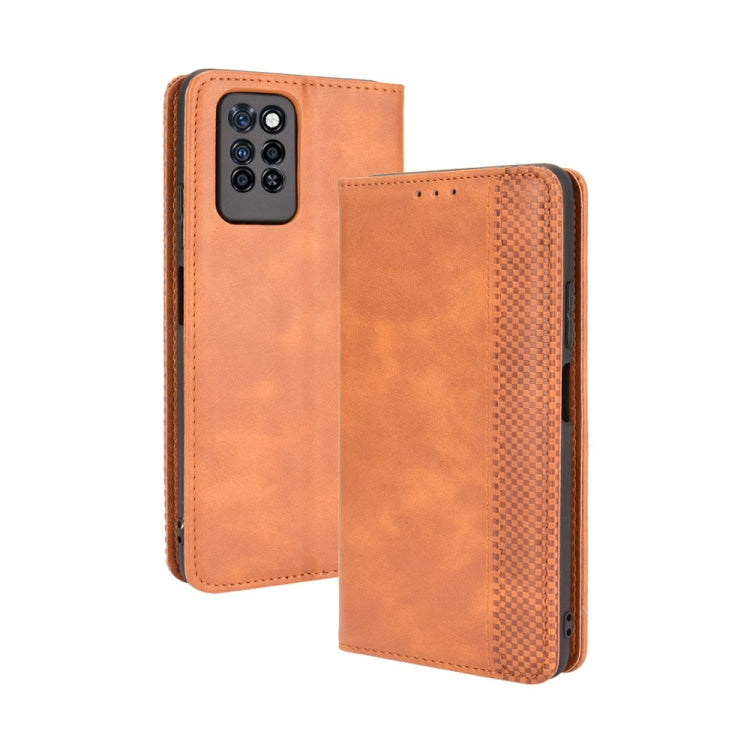 For Infinix Note 10 Pro / 10 Pro NFC Magnetic Buckle Retro Crazy Horse Texture Horizontal Flip Leather Case with Holder & Card Slots & Photo Frame