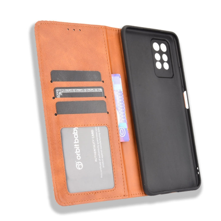 For Infinix Note 10 Pro / 10 Pro NFC Magnetic Buckle Retro Crazy Horse Texture Horizontal Flip Leather Case with Holder & Card Slots & Photo Frame