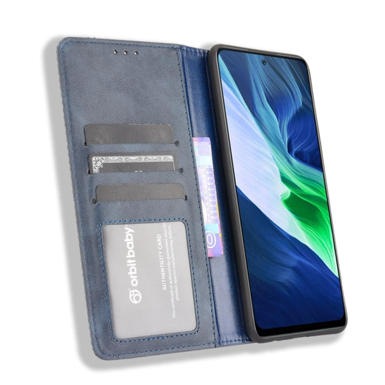 For Infinix Note 10 Pro / 10 Pro NFC Magnetic Buckle Retro Crazy Horse Texture Horizontal Flip Leather Case with Holder & Card Slots & Photo Frame