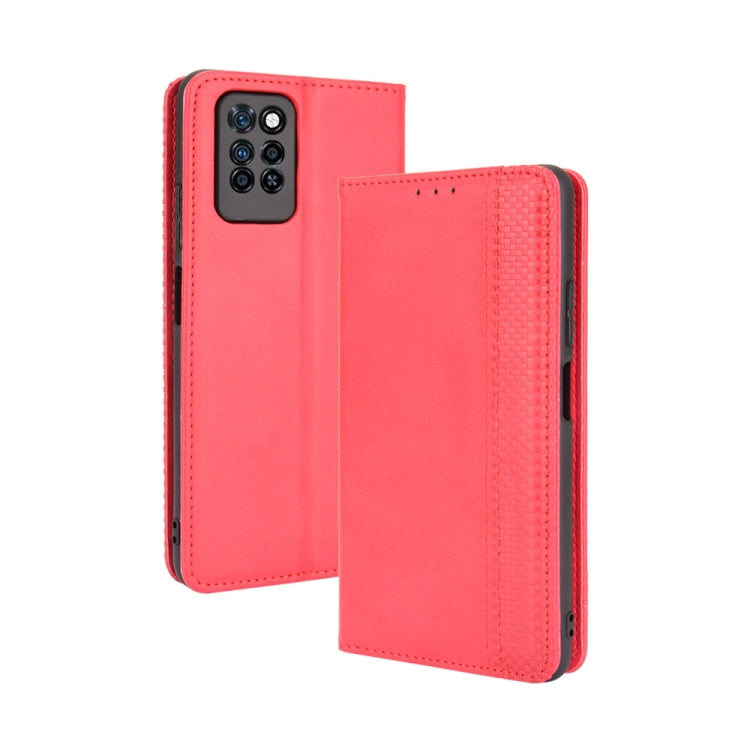For Infinix Note 10 Pro / 10 Pro NFC Magnetic Buckle Retro Crazy Horse Texture Horizontal Flip Leather Case with Holder & Card Slots & Photo Frame