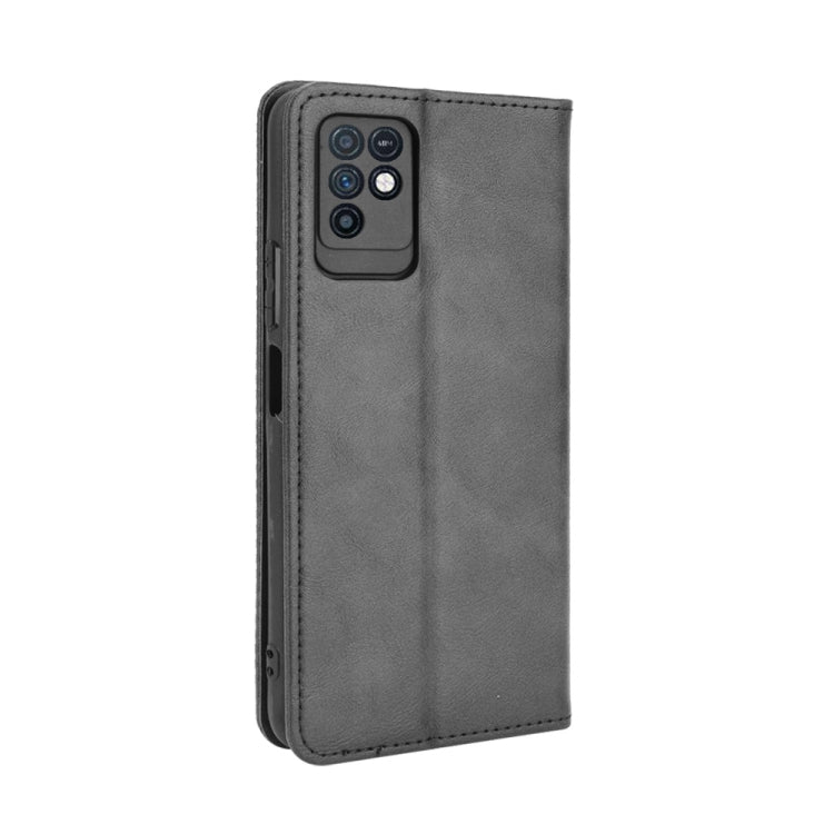 For Infinix Note 10 Magnetic Buckle Retro Crazy Horse Texture Horizontal Flip Leather Case with Holder & Card Slots & Photo Frame
