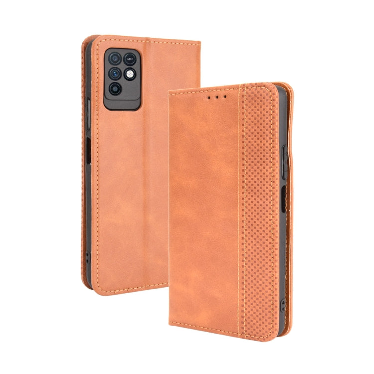 For Infinix Note 10 Magnetic Buckle Retro Crazy Horse Texture Horizontal Flip Leather Case with Holder & Card Slots & Photo Frame
