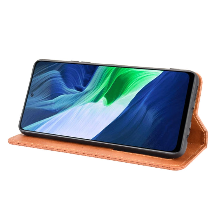 For Infinix Note 10 Magnetic Buckle Retro Crazy Horse Texture Horizontal Flip Leather Case with Holder & Card Slots & Photo Frame