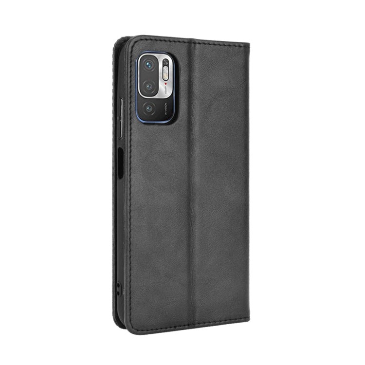 For Xiaomi Redmi Note 10 5G Magnetic Buckle Retro Crazy Horse Texture Horizontal Flip Leather Case with Holder & Card Slots & Photo Frame