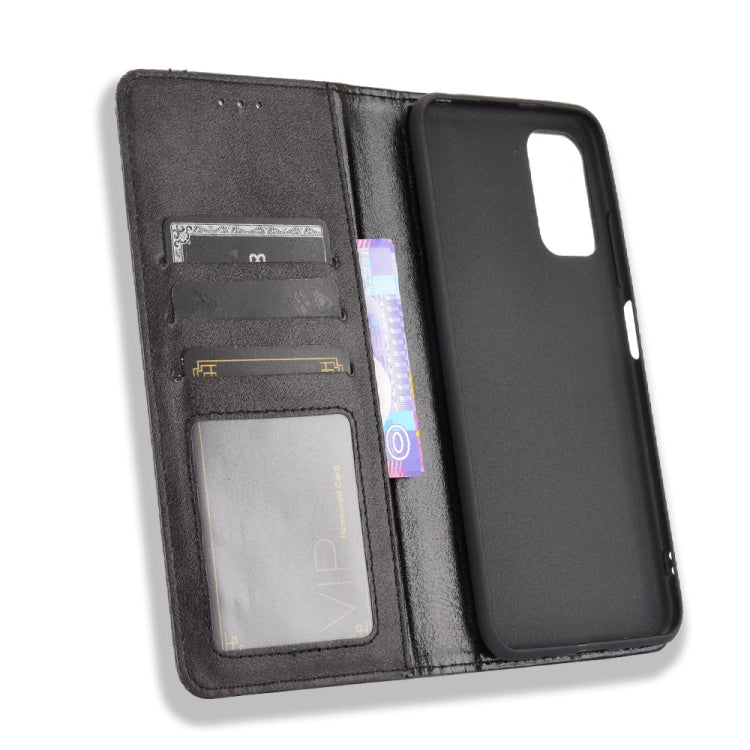 For Xiaomi Redmi Note 10 5G Magnetic Buckle Retro Crazy Horse Texture Horizontal Flip Leather Case with Holder & Card Slots & Photo Frame