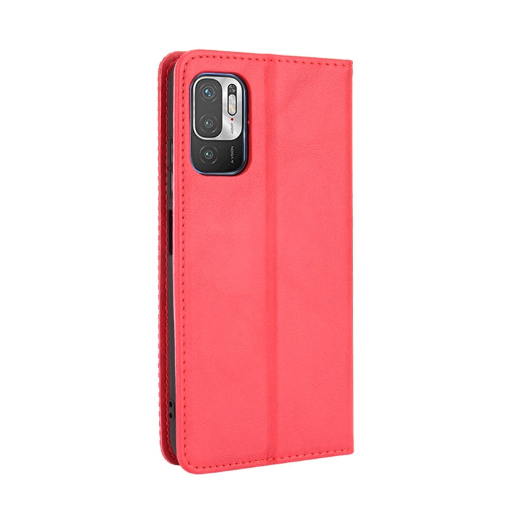 For Xiaomi Redmi Note 10 5G Magnetic Buckle Retro Crazy Horse Texture Horizontal Flip Leather Case with Holder & Card Slots & Photo Frame