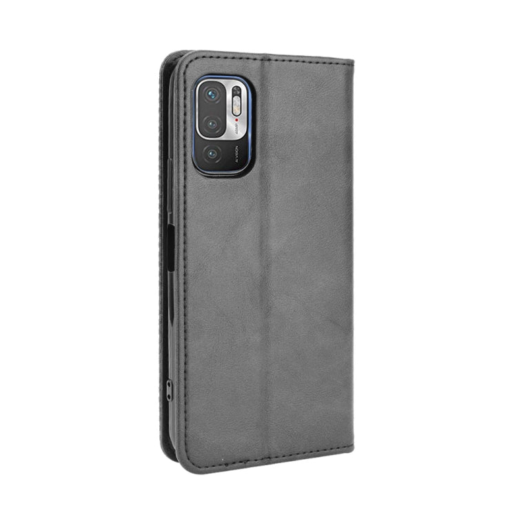 For Xiaomi Redmi Note 10 Magnetic Buckle Retro Crazy Horse Texture Horizontal Flip Leather Case with Holder & Card Slots & Photo Frame