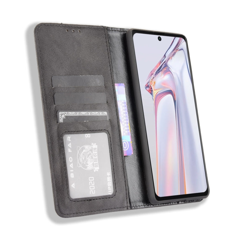 For Blackview A100 Magnetic Buckle Retro Crazy Horse Texture Horizontal Flip Leather Case with Holder & Card Slots & Photo Frame