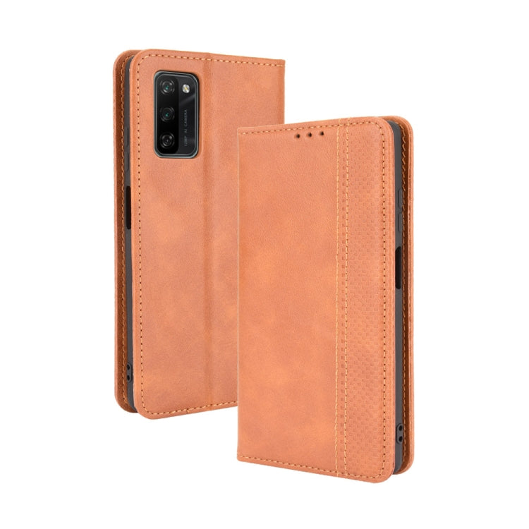 For Blackview A100 Magnetic Buckle Retro Crazy Horse Texture Horizontal Flip Leather Case with Holder & Card Slots & Photo Frame