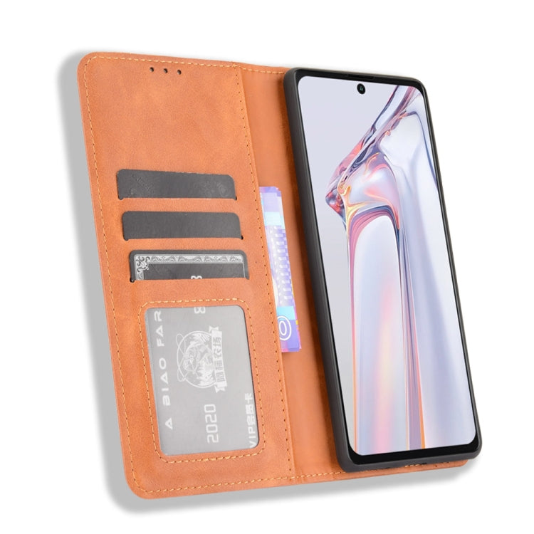 For Blackview A100 Magnetic Buckle Retro Crazy Horse Texture Horizontal Flip Leather Case with Holder & Card Slots & Photo Frame