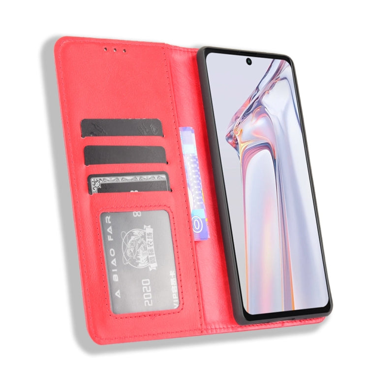 For Blackview A100 Magnetic Buckle Retro Crazy Horse Texture Horizontal Flip Leather Case with Holder & Card Slots & Photo Frame