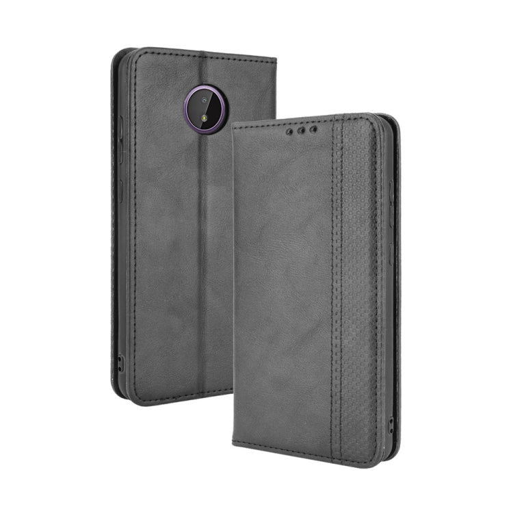 For Nokia C10 / C20 Magnetic Buckle Retro Crazy Horse Texture Horizontal Flip Leather Case with Holder & Card Slots & Photo Frame
