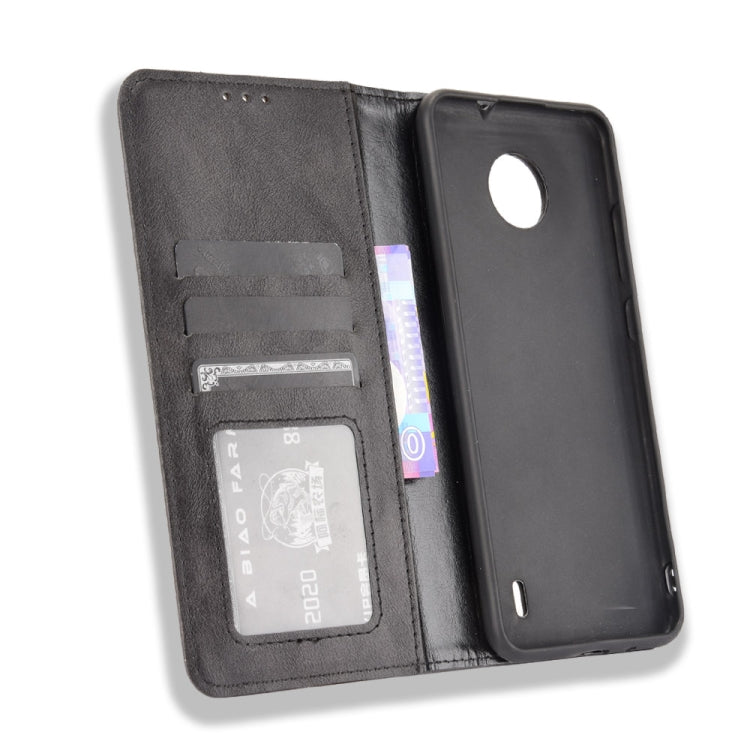 For Nokia C10 / C20 Magnetic Buckle Retro Crazy Horse Texture Horizontal Flip Leather Case with Holder & Card Slots & Photo Frame