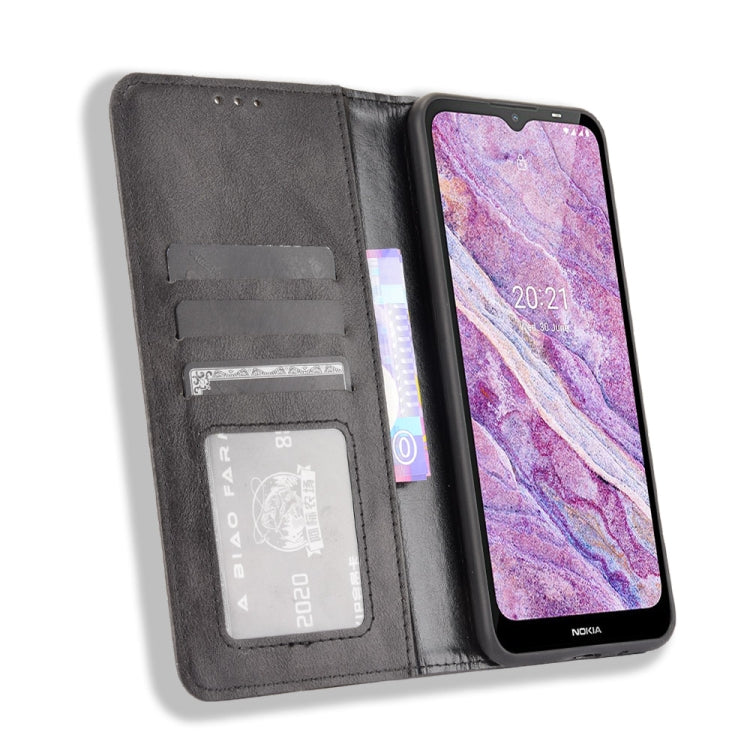 For Nokia C10 / C20 Magnetic Buckle Retro Crazy Horse Texture Horizontal Flip Leather Case with Holder & Card Slots & Photo Frame