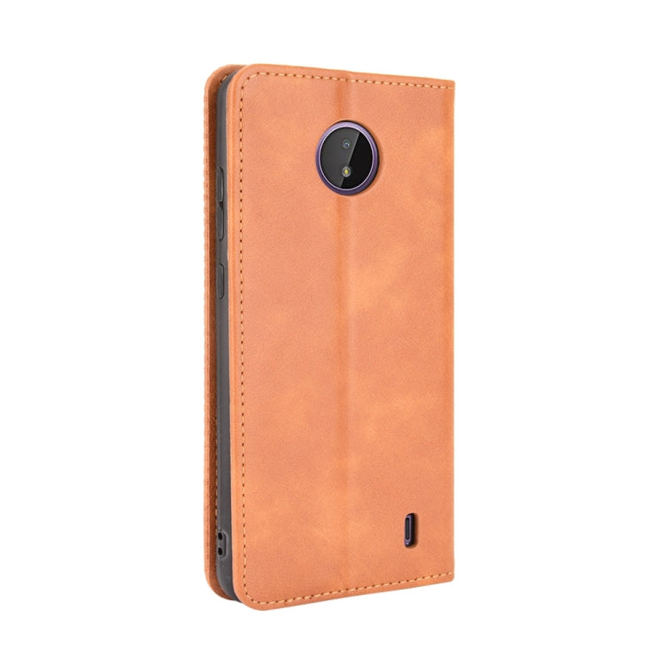 For Nokia C10 / C20 Magnetic Buckle Retro Crazy Horse Texture Horizontal Flip Leather Case with Holder & Card Slots & Photo Frame