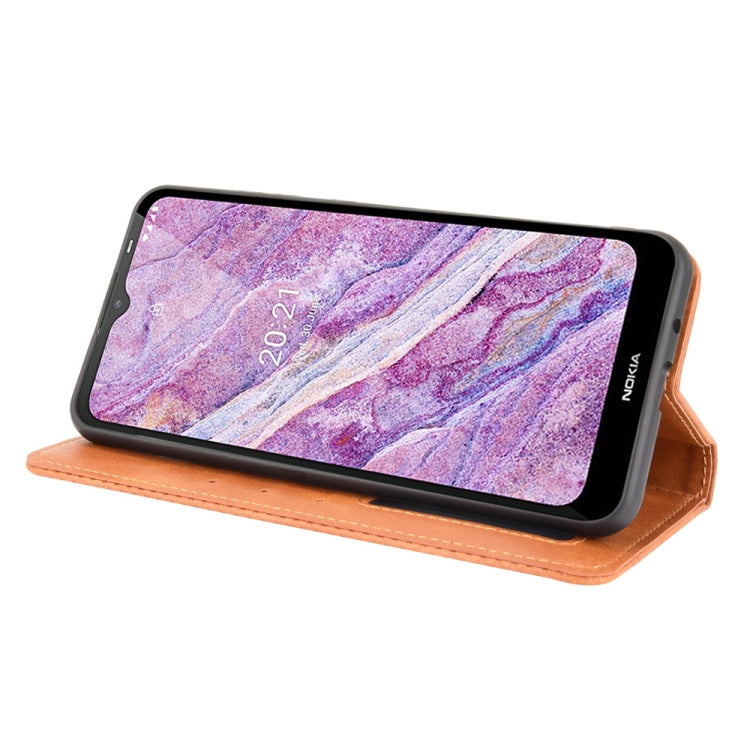 For Nokia C10 / C20 Magnetic Buckle Retro Crazy Horse Texture Horizontal Flip Leather Case with Holder & Card Slots & Photo Frame