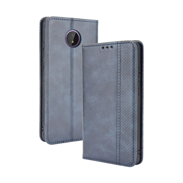 For Nokia C10 / C20 Magnetic Buckle Retro Crazy Horse Texture Horizontal Flip Leather Case with Holder & Card Slots & Photo Frame