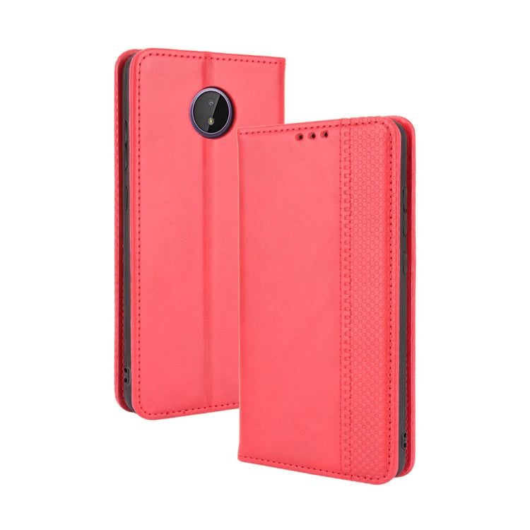 For Nokia C10 / C20 Magnetic Buckle Retro Crazy Horse Texture Horizontal Flip Leather Case with Holder & Card Slots & Photo Frame