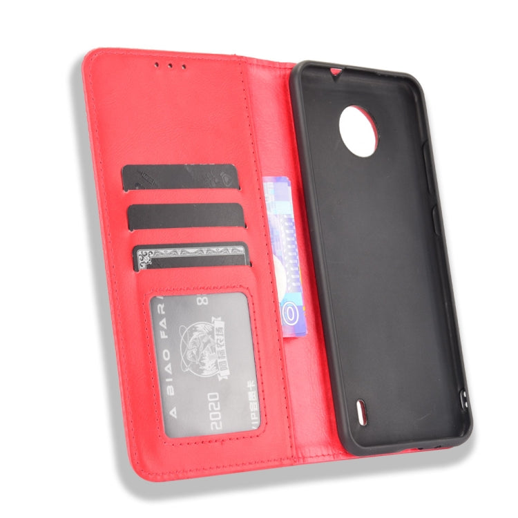 For Nokia C10 / C20 Magnetic Buckle Retro Crazy Horse Texture Horizontal Flip Leather Case with Holder & Card Slots & Photo Frame