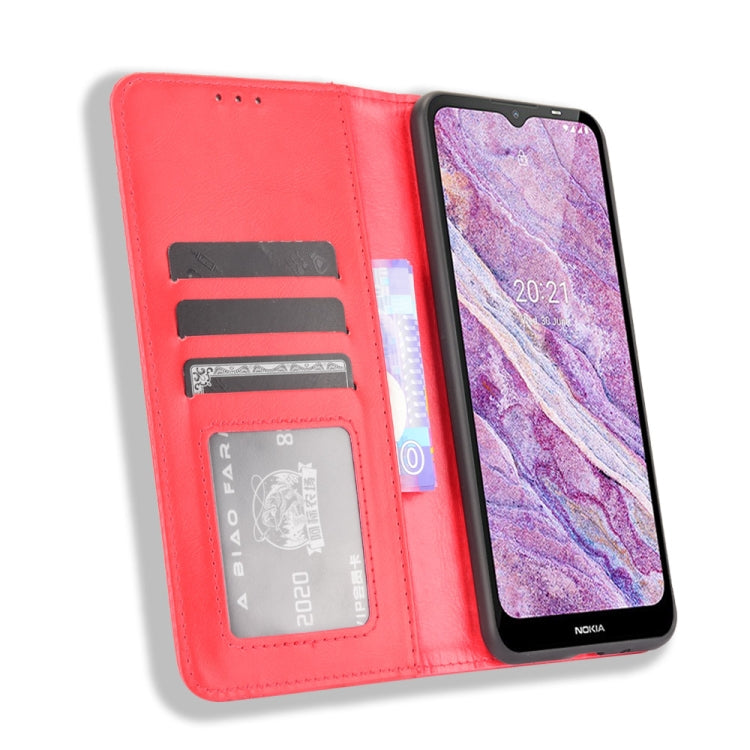 For Nokia C10 / C20 Magnetic Buckle Retro Crazy Horse Texture Horizontal Flip Leather Case with Holder & Card Slots & Photo Frame