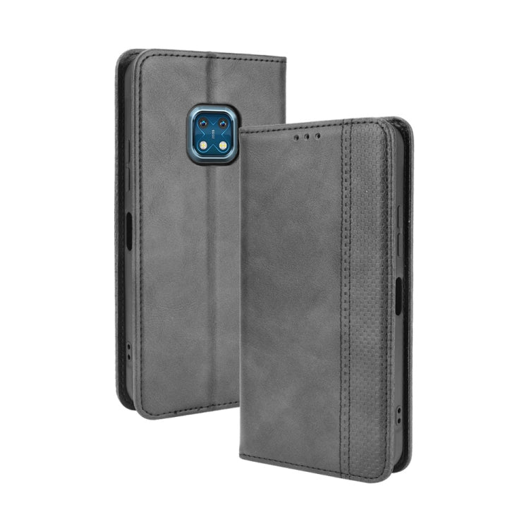 For Nokia XR20 Magnetic Buckle Retro Crazy Horse Texture Horizontal Flip Leather Case with Holder & Card Slots & Photo Frame