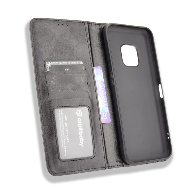 For Nokia XR20 Magnetic Buckle Retro Crazy Horse Texture Horizontal Flip Leather Case with Holder & Card Slots & Photo Frame