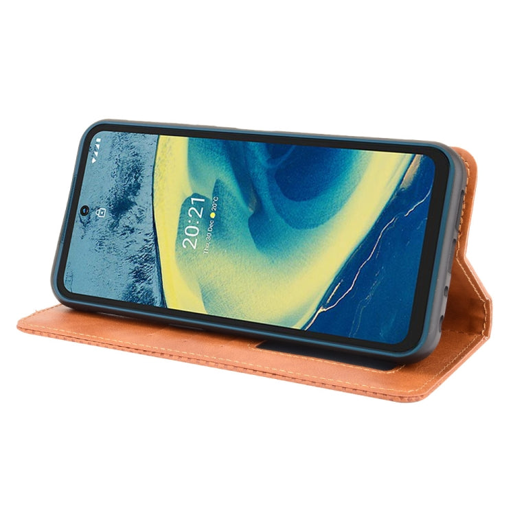 For Nokia XR20 Magnetic Buckle Retro Crazy Horse Texture Horizontal Flip Leather Case with Holder & Card Slots & Photo Frame
