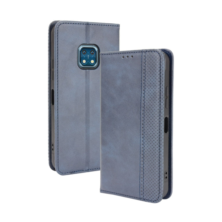 For Nokia XR20 Magnetic Buckle Retro Crazy Horse Texture Horizontal Flip Leather Case with Holder & Card Slots & Photo Frame