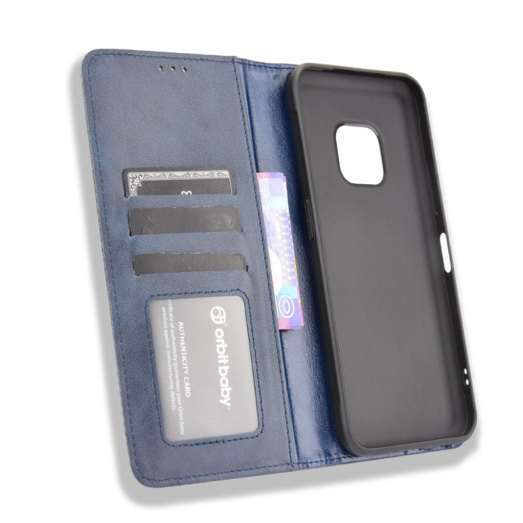 For Nokia XR20 Magnetic Buckle Retro Crazy Horse Texture Horizontal Flip Leather Case with Holder & Card Slots & Photo Frame