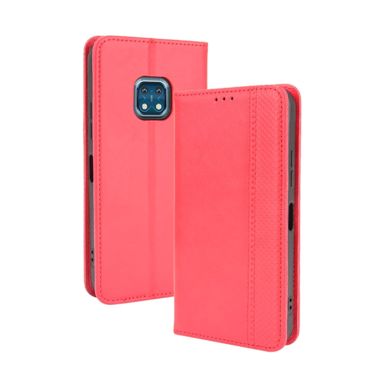 For Nokia XR20 Magnetic Buckle Retro Crazy Horse Texture Horizontal Flip Leather Case with Holder & Card Slots & Photo Frame