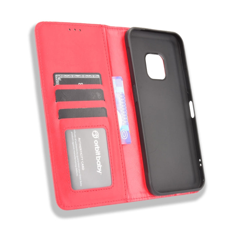 For Nokia XR20 Magnetic Buckle Retro Crazy Horse Texture Horizontal Flip Leather Case with Holder & Card Slots & Photo Frame