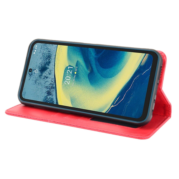 For Nokia XR20 Magnetic Buckle Retro Crazy Horse Texture Horizontal Flip Leather Case with Holder & Card Slots & Photo Frame